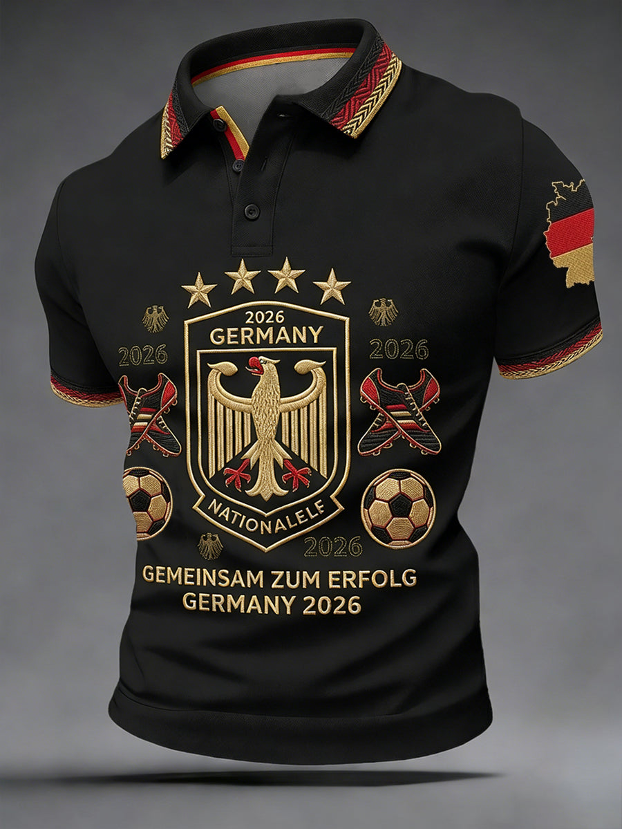 Herren-Fußballfan-Shirt mit kurzen Ärmeln, made in Germany