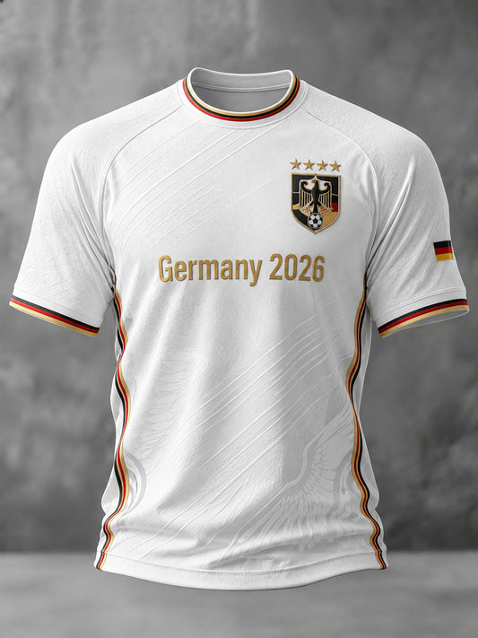 Herren-Fußball-T-Shirt mit Deutschland-Druck