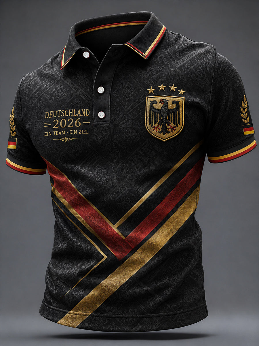 Herren-Deutschland-Fußballfan-Print-Lässige Shorts