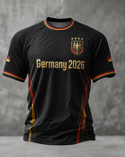 Herren-Fußball-T-Shirt mit Deutschland-Druck