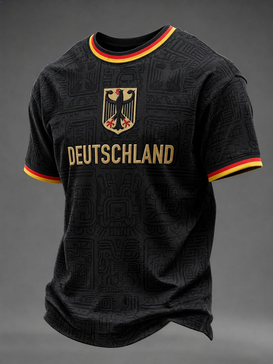 Herren-Fußball-T-Shirt mit Deutschland-Druck