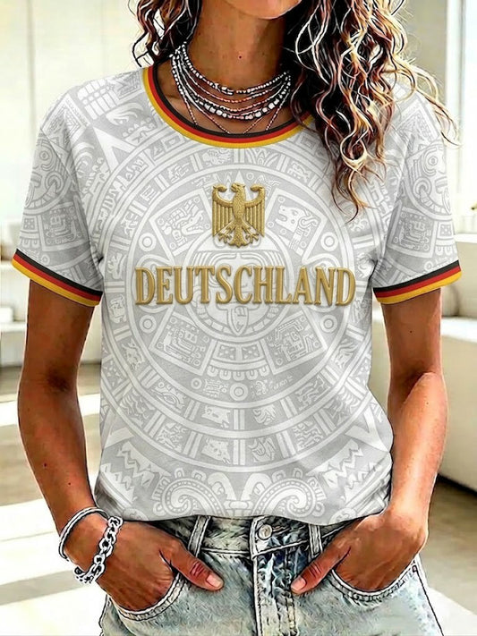 Damen-T-Shirt mit Fußballmotiv aus Deutschland