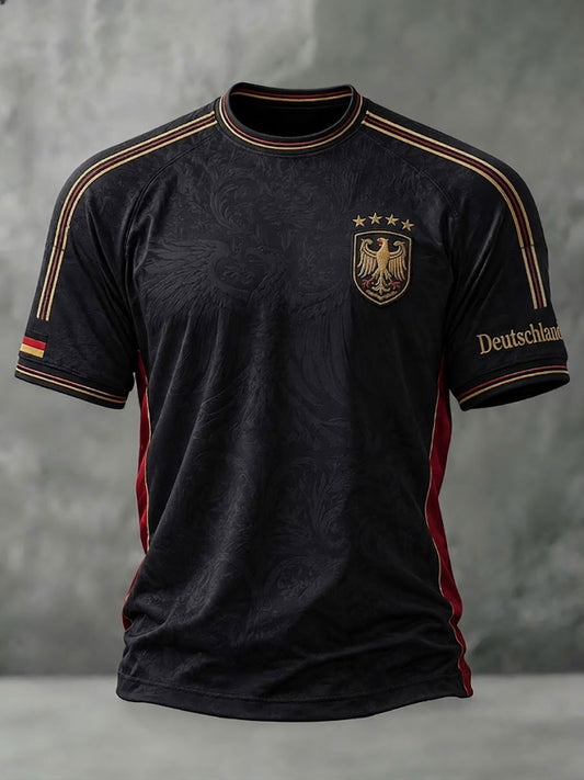 Herren-Fußball-T-Shirt mit Deutschland-Druck