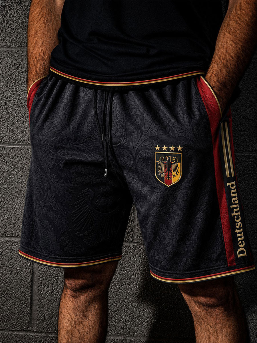 Herren-Fußball-Shorts mit Deutschland-Druck