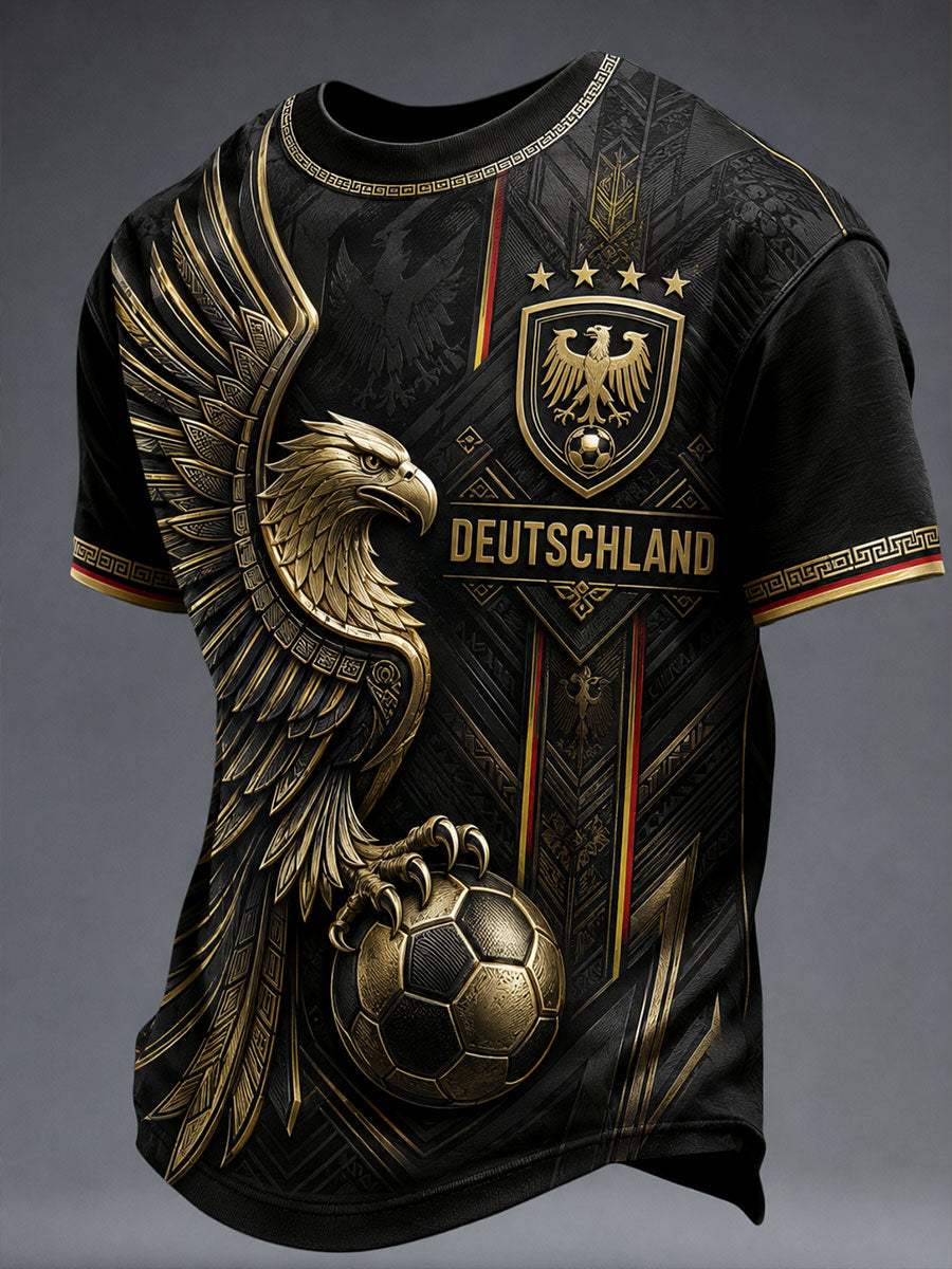 Herren-Fußball-T-Shirt aus Deutschland mit kurzen Ärmeln