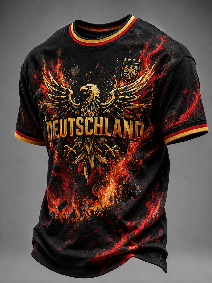 Herren-Fußball-T-Shirt aus Deutschland mit kurzen Ärmeln