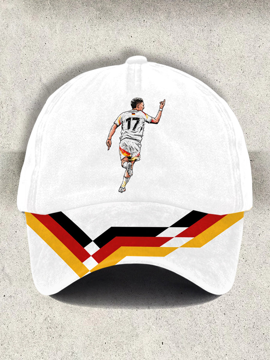 Unisex-Kappe mit Aufdruck der deutschen Fußballlegende