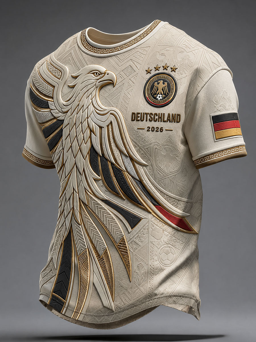 Männer deutsche Fußball kurze Ärmel T-Shirt