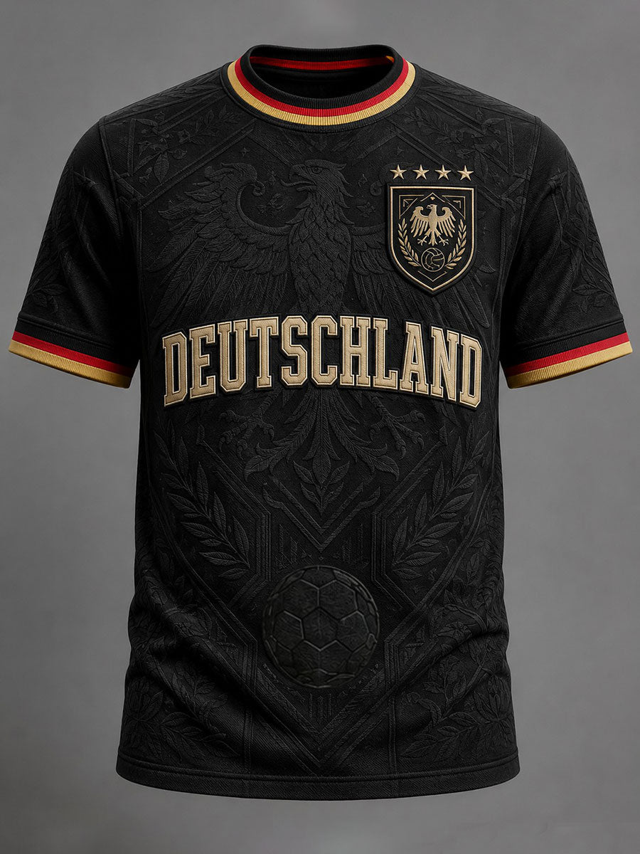 Herren-Fußball-T-Shirt mit Deutschland-Druck