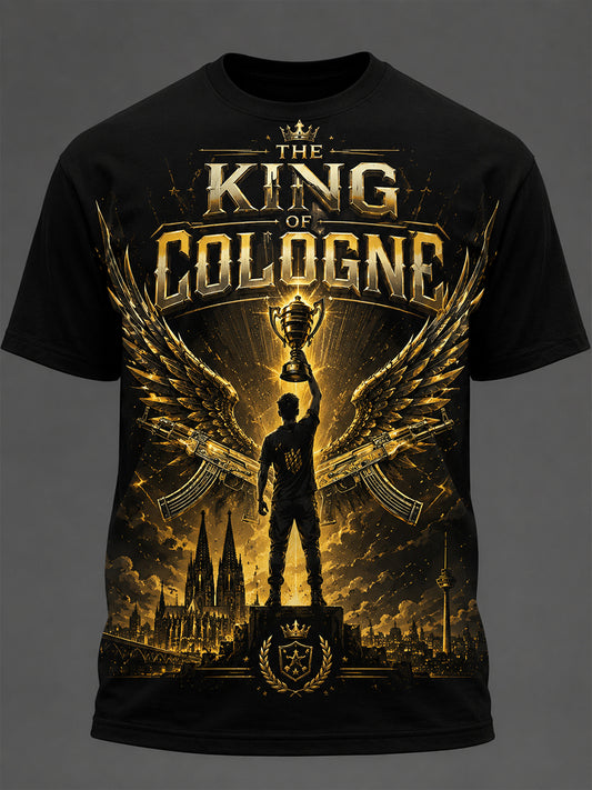 Herren-E-Sport-Feier-Print-T-Shirt mit kurzen Ärmeln