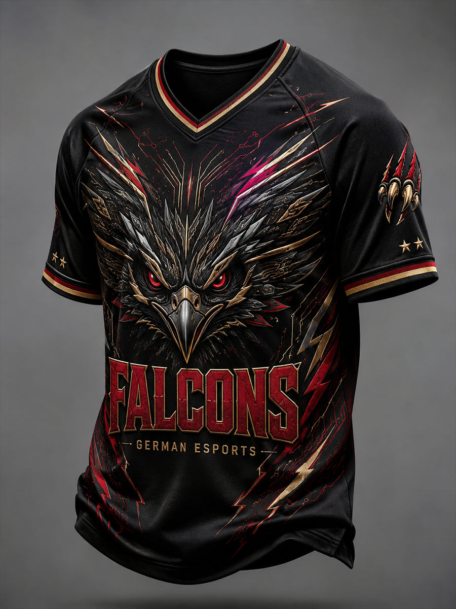 Herren-T-Shirt mit V-Ausschnitt von Germany Falcons