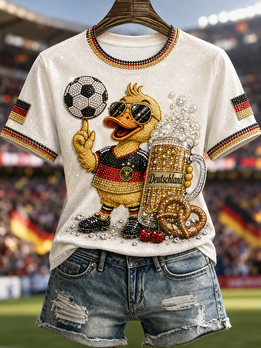 Frauen Deutschland Foot abll Kurzarm T-Shirt