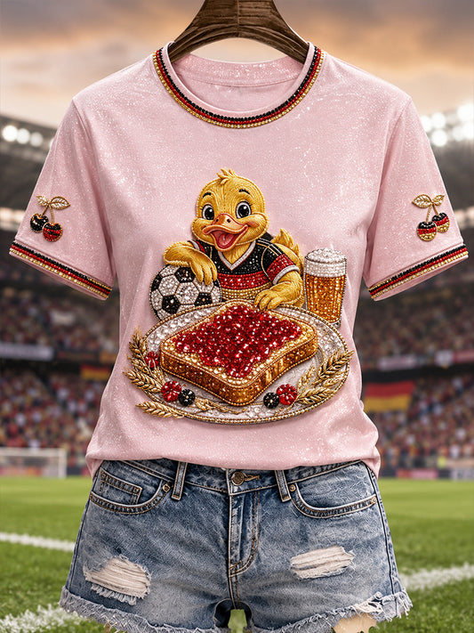 Damen-Fußball-T-Shirt mit kurzen Ärmeln aus Deutschland