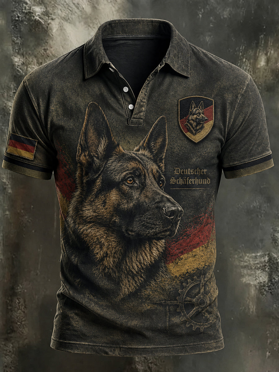Herren-Hemd mit Aufdruck für Deutsche-Schäferhund-Liebhaber