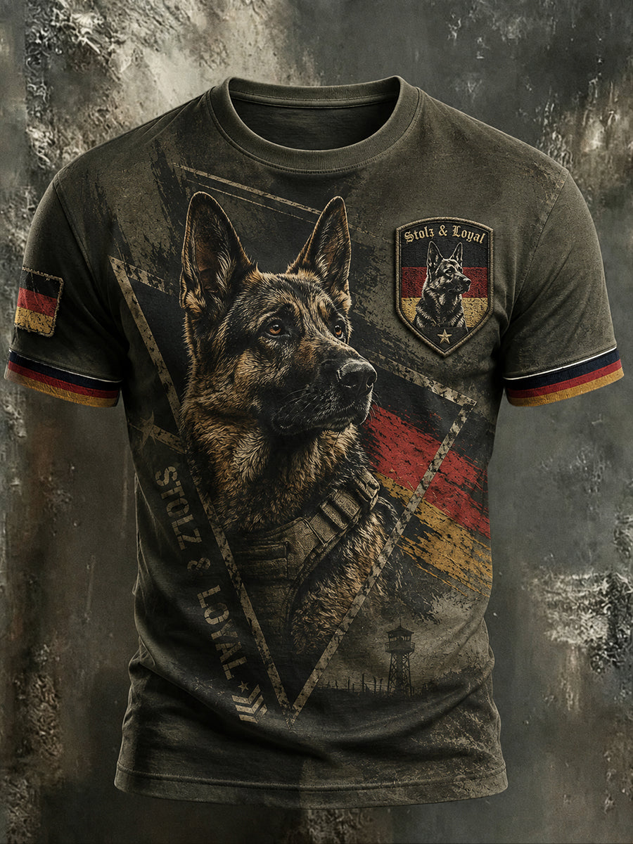 Herren-Casual-T-Shirt mit Aufdruck „Deutscher Schäferhund-Liebhaber“