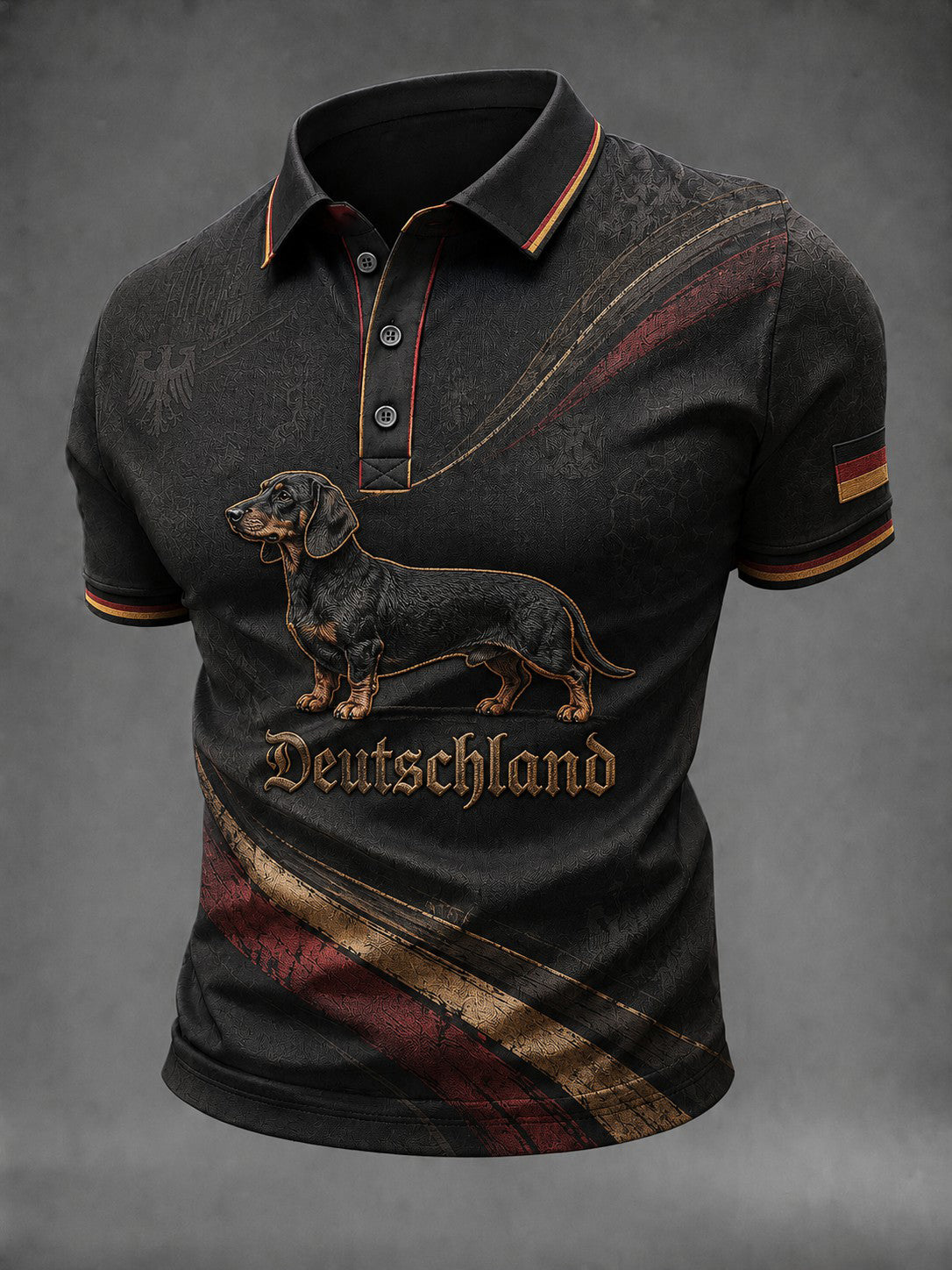 Herren-Dackel-Print-Hemd