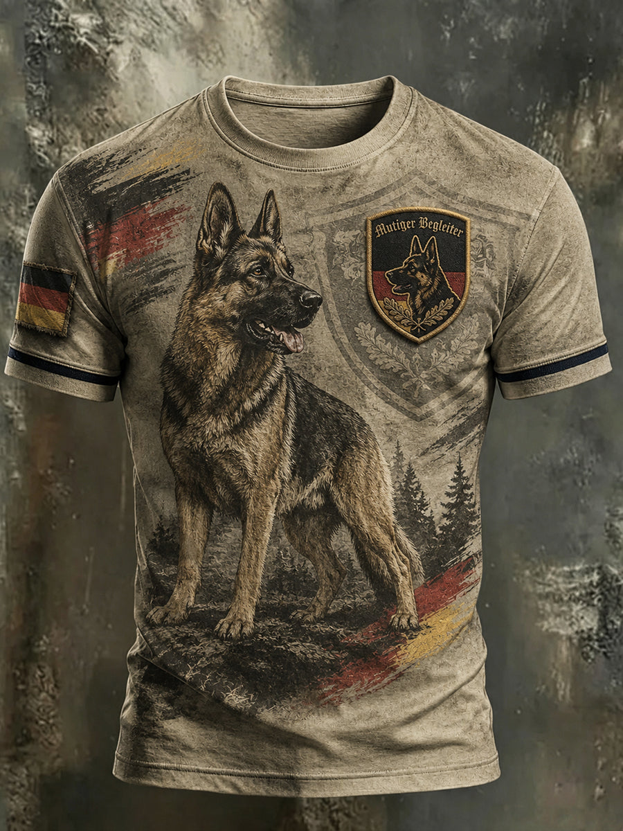Herren-Casual-T-Shirt mit Aufdruck „Deutscher Schäferhund-Liebhaber“