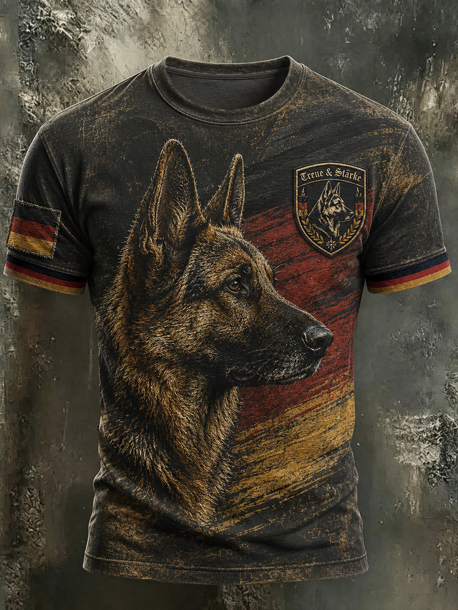 Herren-Casual-T-Shirt mit Aufdruck „Deutscher Schäferhund-Liebhaber“