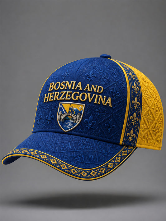 Unisex-Hut mit Bosnien-und-Herzegowina-Print