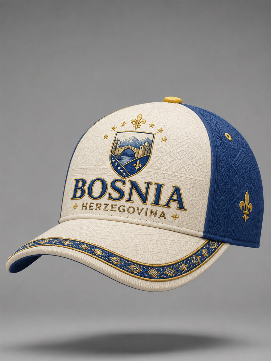 Unisex-Hut mit Bosnien-und-Herzegowina-Print