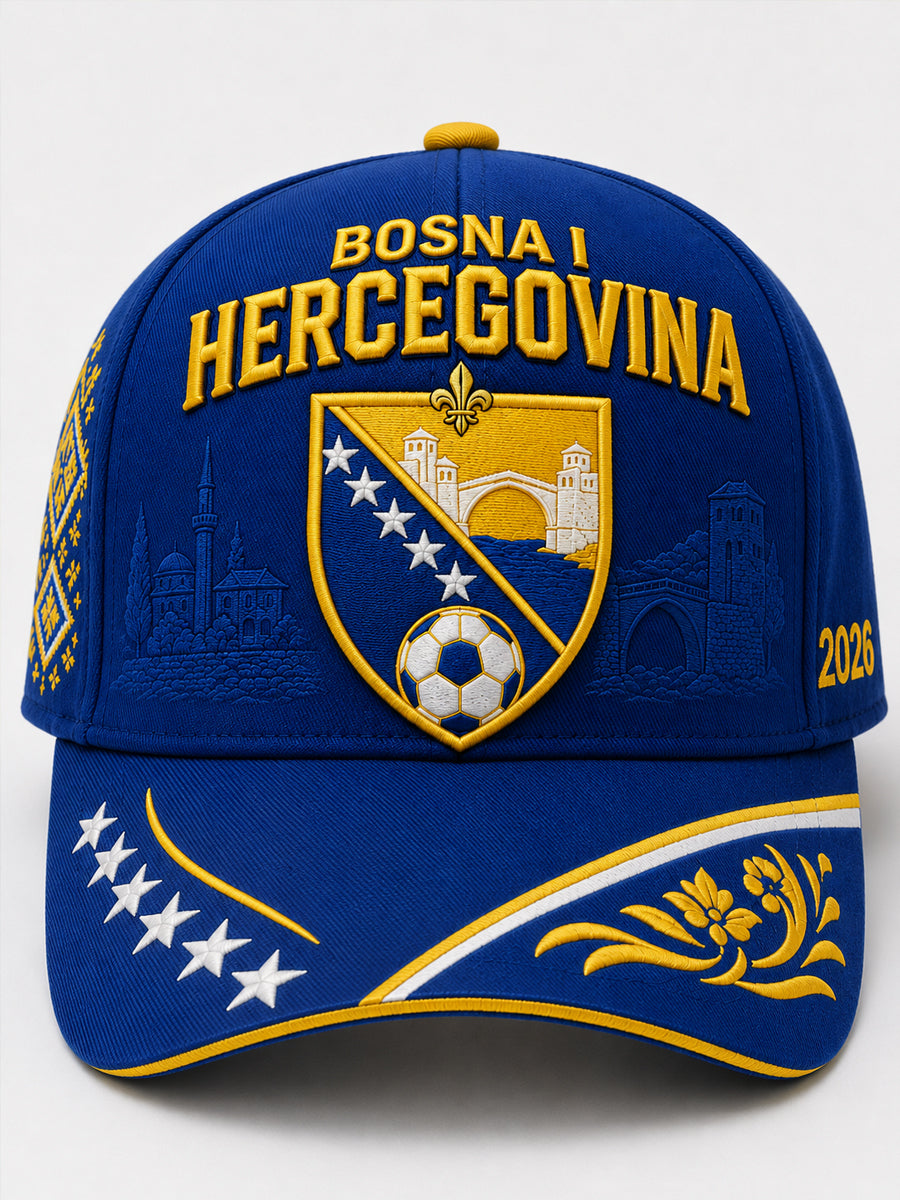 Unisex Bosnien Fußball Liebhaber Kunst bedruckte Hut