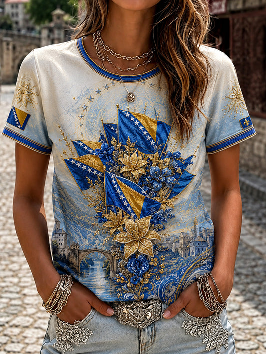 Damen-T-Shirt mit Drachenmotiv ZMAJEVI, bosnischer Fußball-Liebhaber, bedruckt