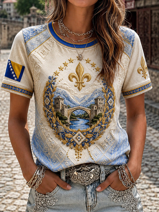 Damen-T-Shirt mit Drachenmotiv ZMAJEVI, bosnischer Fußball-Liebhaber, bedruckt