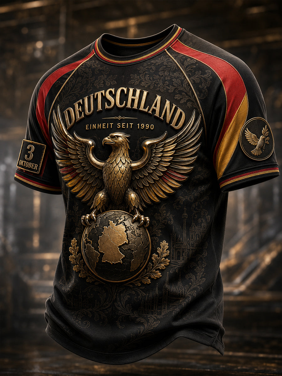 Kurzarm-T-Shirt für Männer Tag der Deutschen Einheit