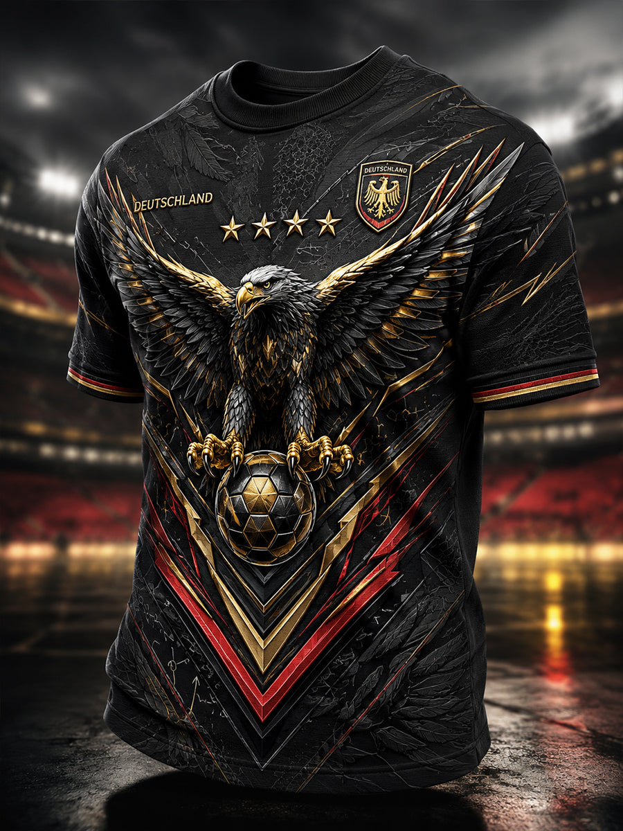 Männer Deutschland Fußball kurze Ärmel T-Shirt