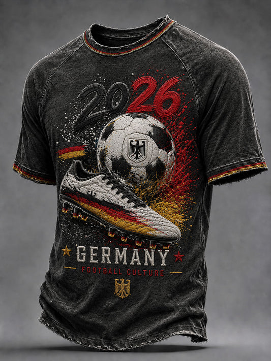 Herren-Fußballkurzarm-T-Shirt aus Deutschland
