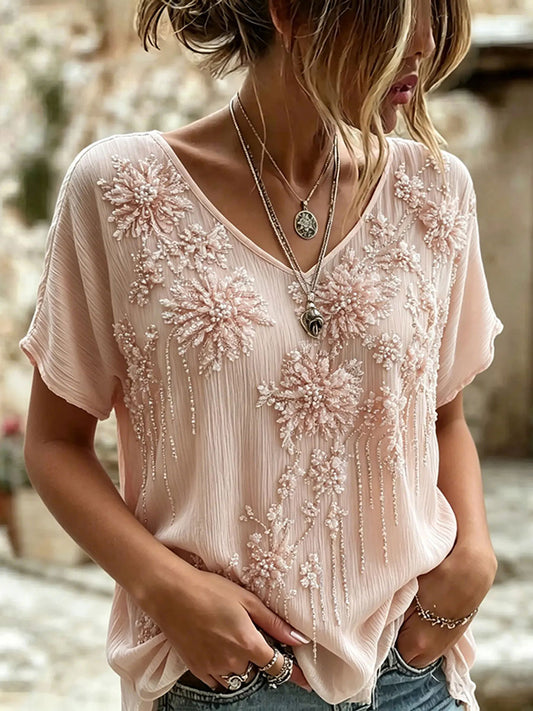 Elegantes Leinen-Baumwoll-Top für Damen
