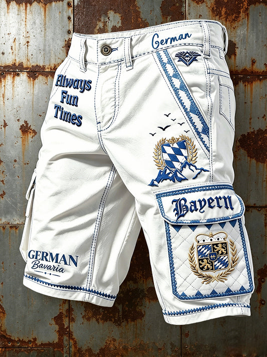 Herren Deutsch Bairisch Print Freizeit arbeits shorts
