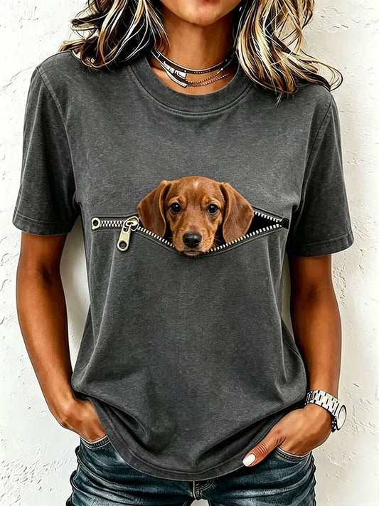Schönes Dackel-T-Shirt für Damen