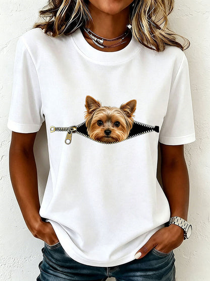 Frauen reizendes Yorkshire Terrier T-Shirt