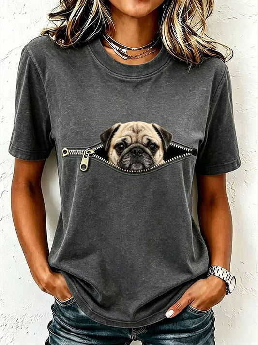 Damen-Mops T-Shirt