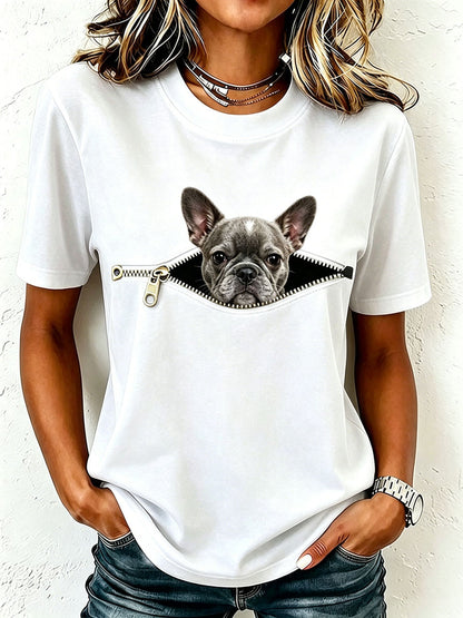 Frauen schöne französische Bulldogge T-Shirt