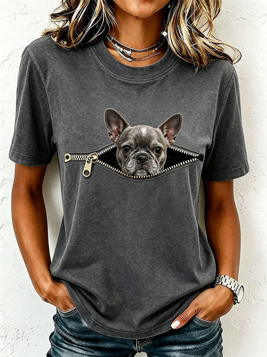 Frauen schöne französische Bulldogge T-Shirt