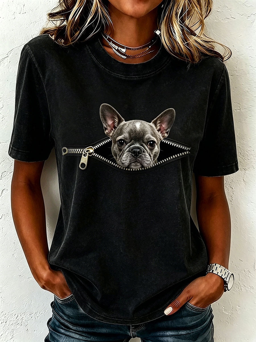 Frauen schöne französische Bulldogge T-Shirt