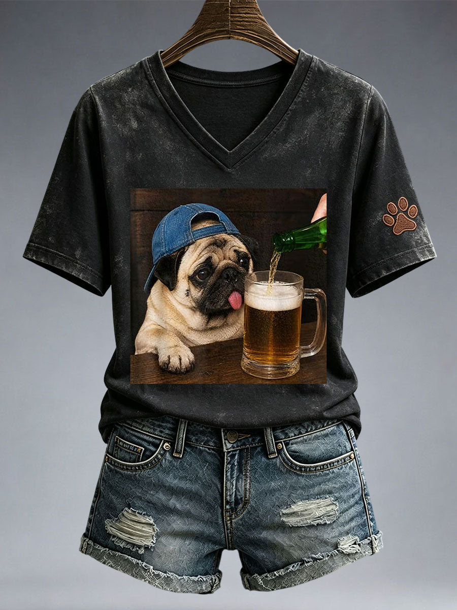 Schönes Mops-T-Shirt für Damen