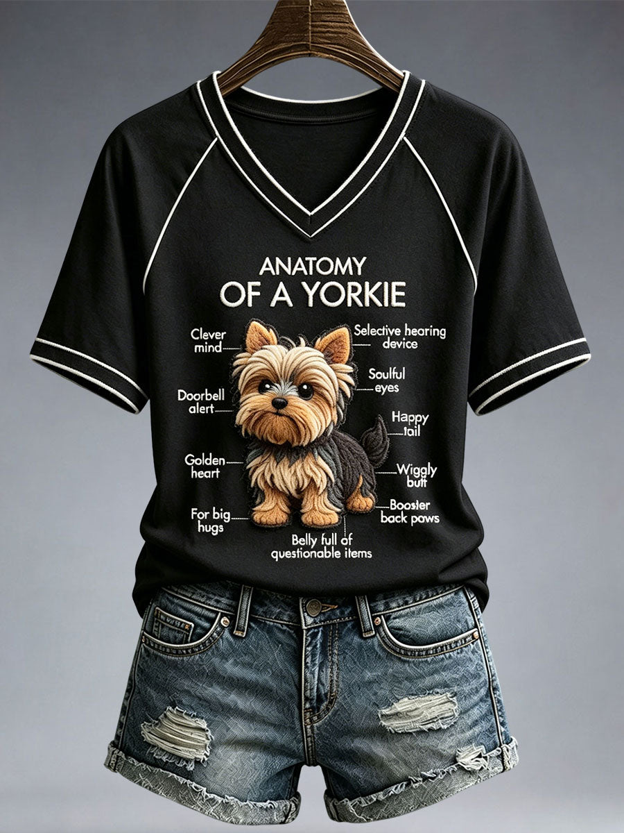 Damen-T-Shirt mit niedlichem Yorkshire Terrier