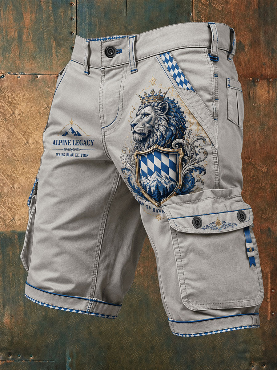 Herren-Shorts mit deutschem bayerischen Löwen-Print