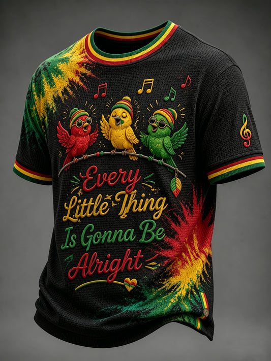 Vintage Reggae T-Shirt mit Krawatte und Waffel web für Fans