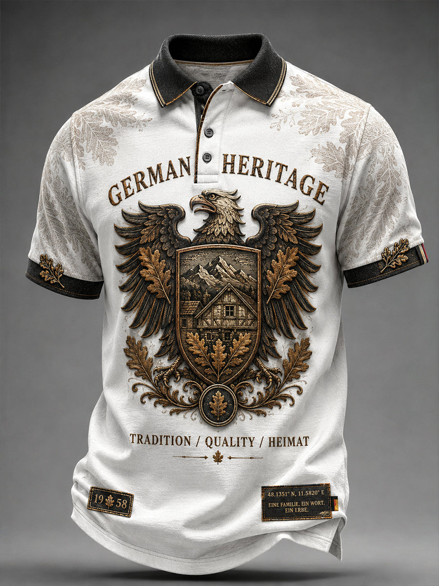Herren-Deutschlandtraditions-Hemd mit kurzen Ärmeln