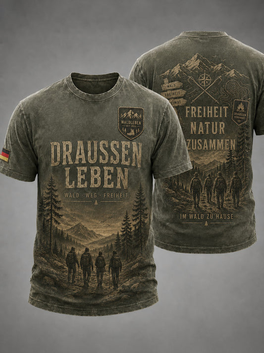 Bedrucktes Herren-T-Shirt im deutschen Stil