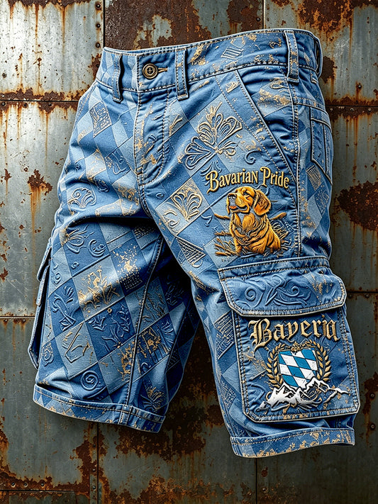 Herren Blau Deutsch Bayerischer Hunde druck Freizeit arbeits shorts