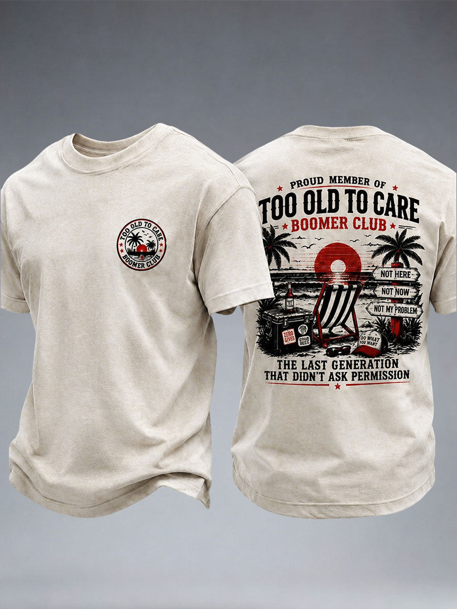 Männer zu alt, um Boomer Club T-Shirt zu pflegen