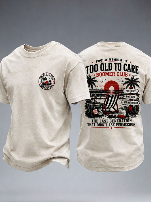 Männer zu alt, um Boomer Club T-Shirt zu pflegen