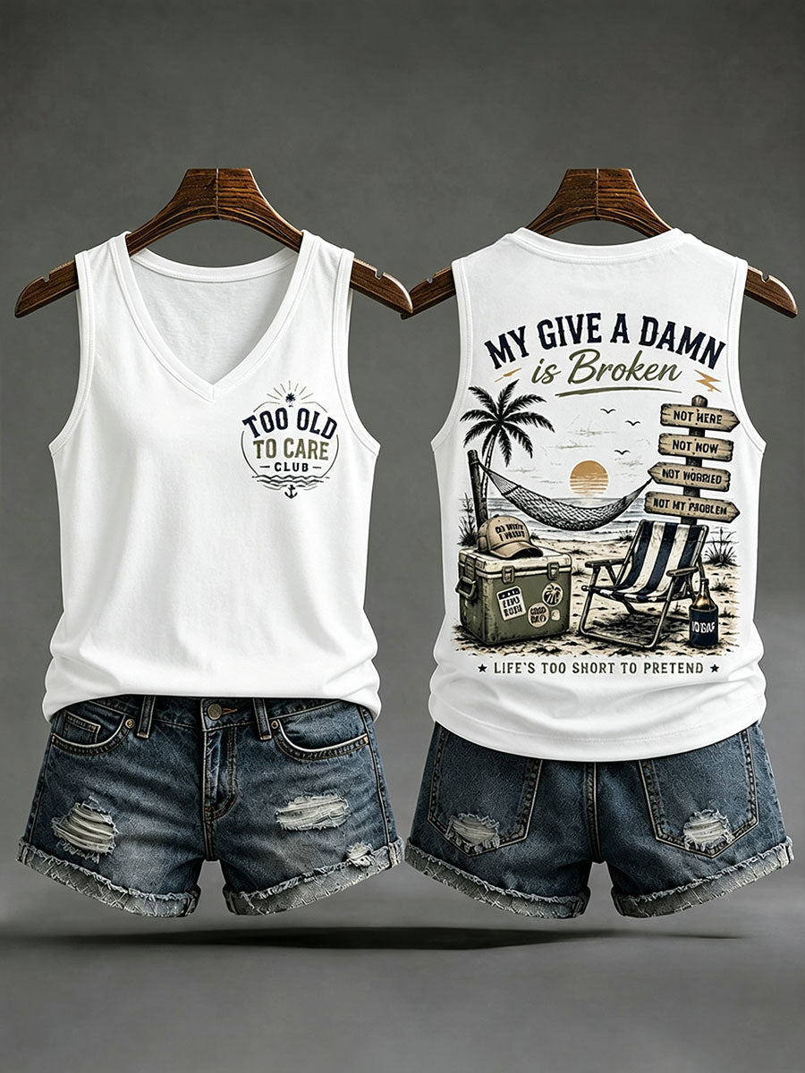 Die Tanktops der Frauen sind kaputt