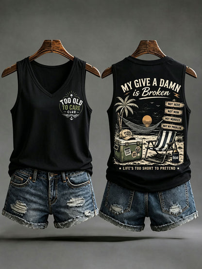 Die Tanktops der Frauen sind kaputt