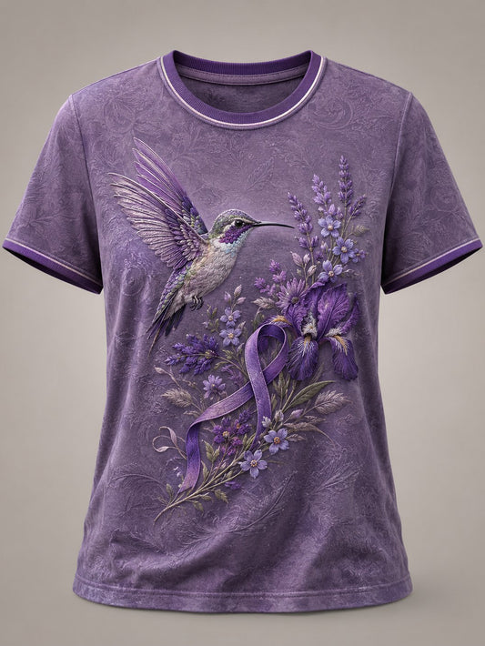 Bedrucktes T-Shirt mit Alzheimer-Bewusstsein für Frauen